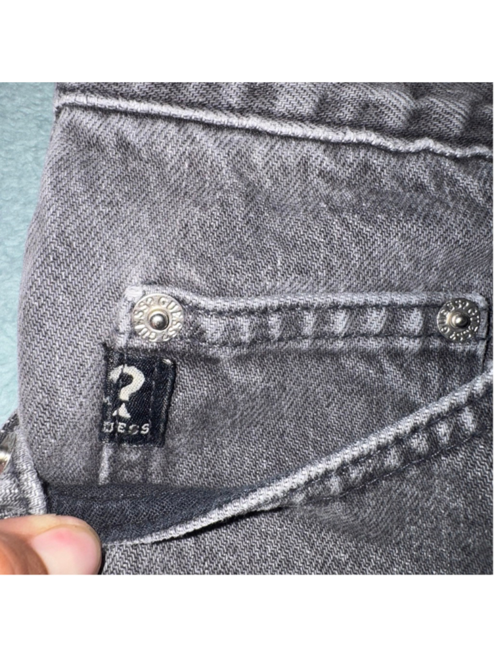 Guess vintage Classic Straight Leg Jeans Waist 36x L34 Gray 90s USA - Picture 10 of 15
